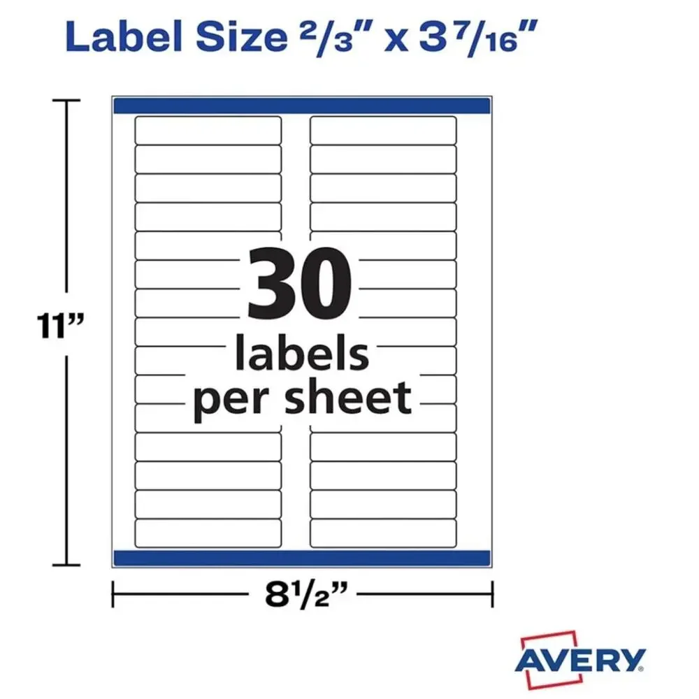 Avery File Folder Labels, white, pack of 150